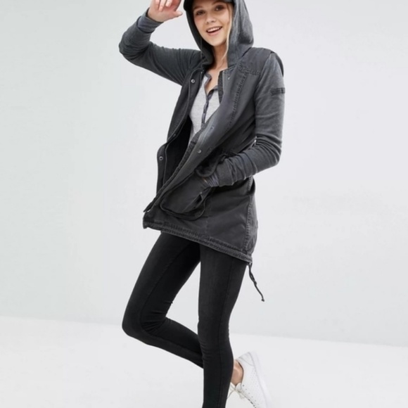 NWT Abercrombie & Fitch Long Utility Jacket - Picture 1 of 13